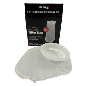Red Sea 225 Micron Thin Mesh Filter Bag 4" Plastic Ring 10.5" Long New